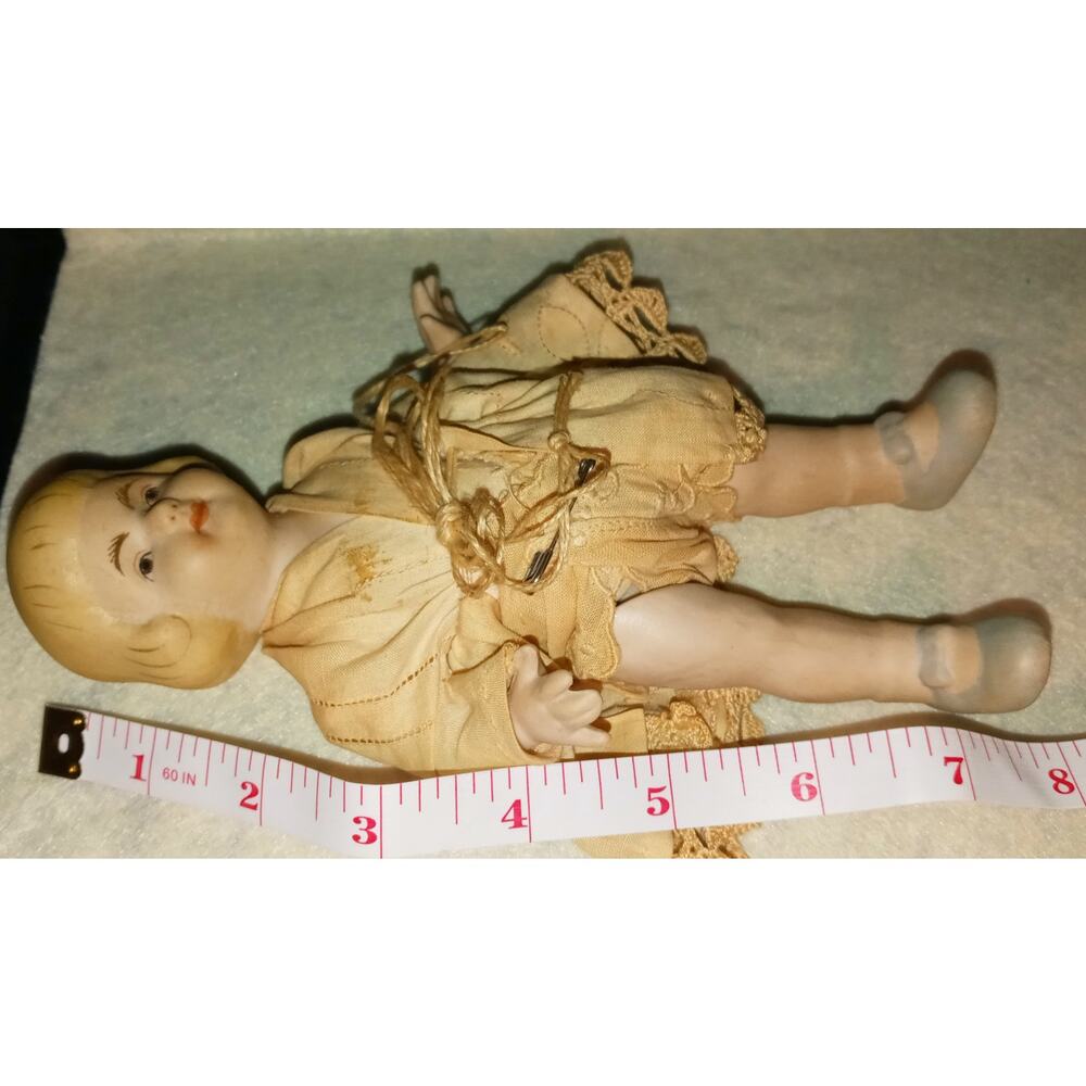 Antique Doll, Japan Jointed Blonde Painted Eyes - Picture 2 of 3